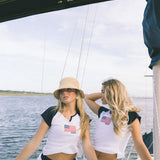 Fancy Varsity Button Loungepants- White