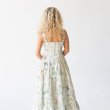 Matilda Midi Dress - Light Green Print