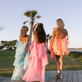 Arabella Floral Ruffle Maxi Dress - Pink
