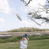 Lily Front Tie Vest - Off White/Blue Multi Floral