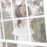 Kali Floral Tie Shirt - White/Pink/Yellow