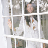 Kali Floral Tie Shirt - White/Pink/Yellow