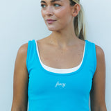 Fancy FitFlow Performance Bra Top - Poolside