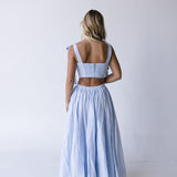 Maris Top and Midi Skirt Set - Lt Blue