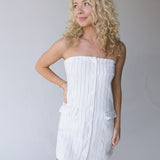 Maddie Striped Mini Dress - White/Black