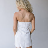 Maddie Striped Mini Dress - White/Black