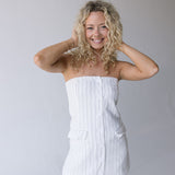 Maddie Striped Mini Dress - White/Black