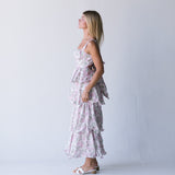 Belle Ruffle Tiered Maxi Dress - Pink