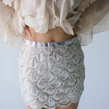 Mallory Sequin Mini Skirt - Silver
