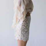 Mallory Sequin Mini Skirt - Silver