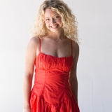 Malea Sleeveless Bubble Middi Dess - Watermelon