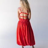 Malea Sleeveless Bubble Middi Dess - Watermelon