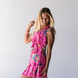 Reyna Ruffle Dress - Fuchsia