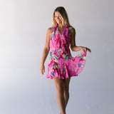 Reyna Ruffle Dress - Fuchsia