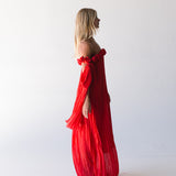 Hartley Strapless Maxi Dress - Red