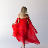 Hartley Strapless Maxi Dress - Red