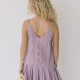 Cayli Drop Waist Dress - Lavender