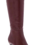 Kaylee Kitten Pointed High Heel Boots - Wine