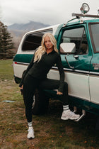 Fancy Fit Flow Front Zip Jacket - Evergreen