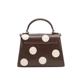 Maisel Polka Dot Top Handle Bag - Chocolate