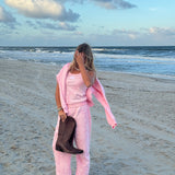 Fancy Fleece Lined Sweatpants - Pink Camo