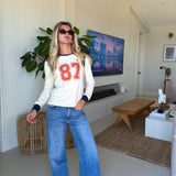 87 Varsity Long Sleeve Top - Ivory