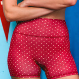 Flexion Shorts - Garnet Polka Dot