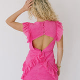 Avery Ruffle Mini Dress - Pink