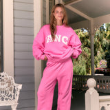Oversized Terry Classic Mockneck - Pink Cosmo