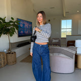 Ava Striped Long Sleeve - Grey Multi