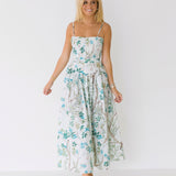 Serena Basque Dress - Light Blue