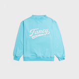 Fancy Oversized French Terry Mockneck - Biscayne Blue