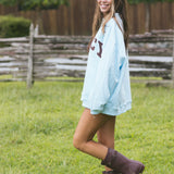 Fancy Oversized Fleece Mockneck - Glacier