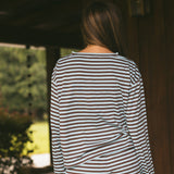 Fancy Striped Button Shorts - Glacier/Chocolate
