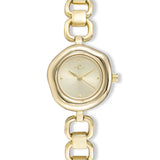Open Circle Bracelet Watch in Gold