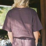 Fancy Waffle Short Sleeve - Chocolate