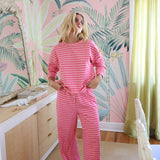 Fancy Striped Long Sleeve Top - Hibiscus/Paradise Pink