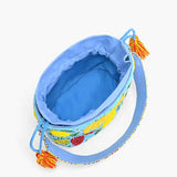 Lush Fruits Beaded Bucket Bag