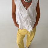 Ken Ruffled Top - Ivory