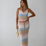 Sydney Cowl Neck Top - Natural Multi