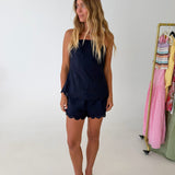 Gigi Embroidered Set - Navy