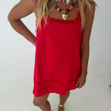 Hannah Swing Mini Dress - Red
