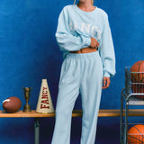 Classic Waffle Pants - Light Blue