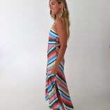 Solei Strapless Midi Dress - Summer Stripes