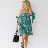 Addi Strapless Mini Dress - Emerald Green