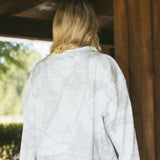 Fancy Oversized French Terry Mockneck - White Camo