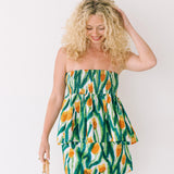 Cathy Frill Top and Skirt Set - Green Tulip