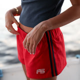 Terry Striped Varsity Comfort Shorts