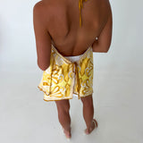 Candice Halter Neck Top - Lemon