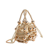 Bobby Leather Top Handle Bag - Gold